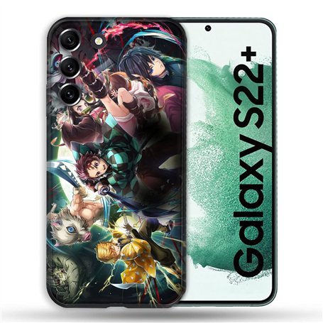 Coque pour Samsung Galaxy S22 Plus Manga Demon Slayer Groupe
