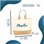 Sac Mamie d'Amour | Cabas de Plage Courses Coton et Toile de Jute Idée Cadeau Femme