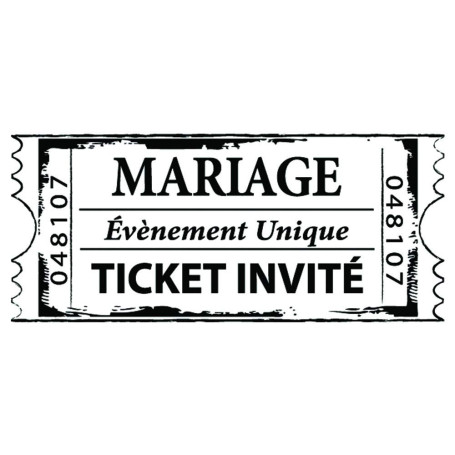 Aladine - Tampon Mariage - Support En bois - Réalisation Invitation et Faire Part de Mariage - Scrapbooking et Carterie Créative