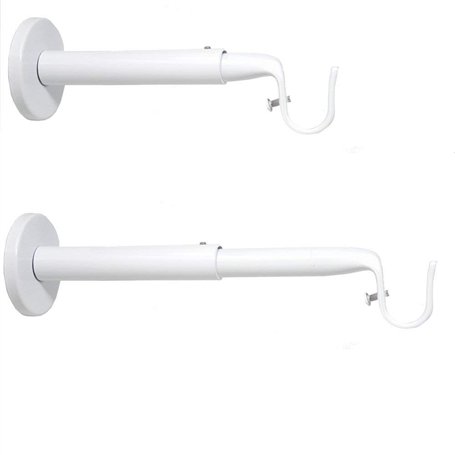 Support mural extensible et réglable pour barre de rideaux