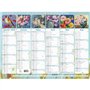 Exacompta - 34382E - Calendrier Mural - Thème Fleurs Illustrations SOPHIE ADDE - 6 mois par face - Dimension 29