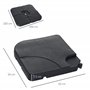 Outsunny Lot de 4 Pied de Parasol Poids de lestage carré avec poignée pour Parasol A remplir d'eau jusqu'à 60 kg ou de Sable jus