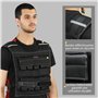 SPORTNOW Gilet lesté - veste lestée ajustable 20 kg, près du corps avec poids amovibles en fer, pour homme et femme, bande réflé