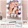 Miroir Coiffeuse avec LED 12 Ampoules