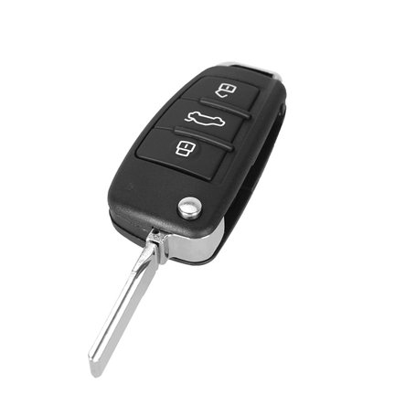 Coque Clé pour Audi A1 A3 A4 A6 Q3 Q7 R8 RS4 S3 S4 S6 TT - Plip clé télécommande 3 Boutons avec Lame Phonillico®