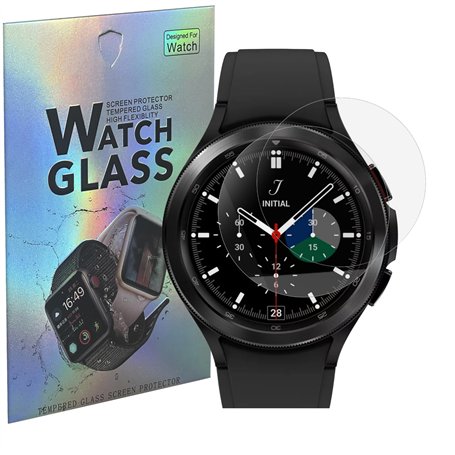PHONILLICO Verre Trempé pour Samsung Galaxy Watch 4 CLASSIC 46mm [Lot de 2] [Diamètre 34.5mm] Film Protection Ecran Montre Anti