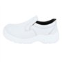 Chaussure de Cuisine Blanche Forme Mocassin Idéale Chaussure Industrie Agro Alimentaire avec Protection ISO20346 Forme Mocassin 