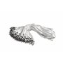 Lot de Tour de Cou avec Attache à Clip métallique - Cordon de Cou pour porte Badge Carte d'Identification (Blanc, 100)