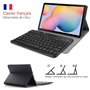 KARYLAX Étui de Protection Slim (Noir) + Clavier Bluetooth pour Samsung Galaxy Tab S8 Plus 2022 / Tab S7 FE 2021 / Tab S7 Plus 2