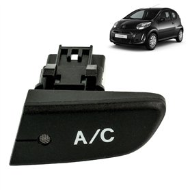 Bouton climatisation compatible pour C1, Peugeot 107 et Toyota Aygo (2005-2014) Interrupteur de climatisation 6554KX Bouton climatisation compatible pour C1