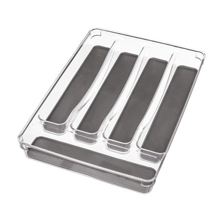 Range Couverts 5 Compartiments - Organiseur pour Tiroir de Cuisine – Résistant Durable Ecologique (32 x 23 x 5 cm)