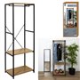 HOME DECO FACTORY - HD7437 - Portant à Vêtement en Acier, Mobilier, Meuble, Portemanteau, Entrée, Black