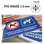 AUA SIGNALETIQUE - Panneau Prépercé (4 Trous) avec Angles arrondis - PVC Rigide 1.5 mm - (420 x 300 mm, Parking Visiteurs à Droi