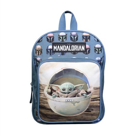 Bagtrotter Sac à dos 31 cm avec poche Baby Yoda Star Wars/The Mandalorian Bleu et Beige