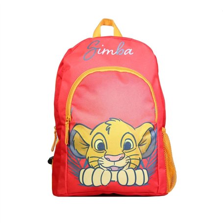 Bagtrotter Sac à Dos 37 cm avec Poche Disney Le Roi Lion Simba Rouge