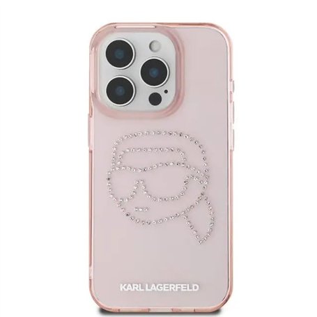 CG MOBILE Karl Lagerfeld IML Coque Rigide pour iPhone 16 Pro Max avec Logo Karl Head