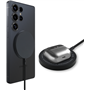 Chargeur sans fil Magnétique 15W Qi Stand Smartphone + Truewireless Noir Samsung
