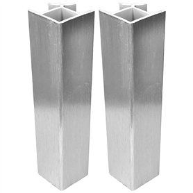 cyclingcolors 2x Jonction de plinthe 90° en PVC Connecteur Socle Cuisine Raccord Profil, hauteur 150mm finition aluminium brossé cyclingcolors 2x Jonction de plinthe 90° en PVC Connecteur Socle Cuisine Raccord Profil