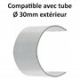 cyclingcolors 2x Clip d'accroche de toile de store pour tube Ø30mm extérieur Accessoire Volet roulant Maintien Fenêtre Baie vitr