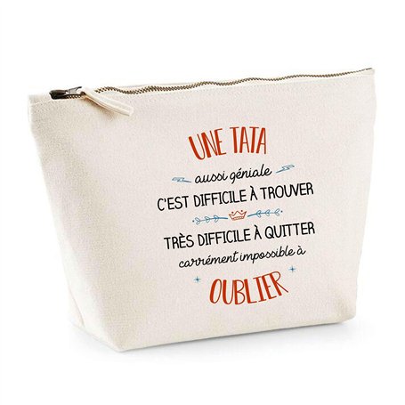 Trousse Une Tata Aussi géniale | Pochette Toilette Maquillage Idée Sac Cadeau