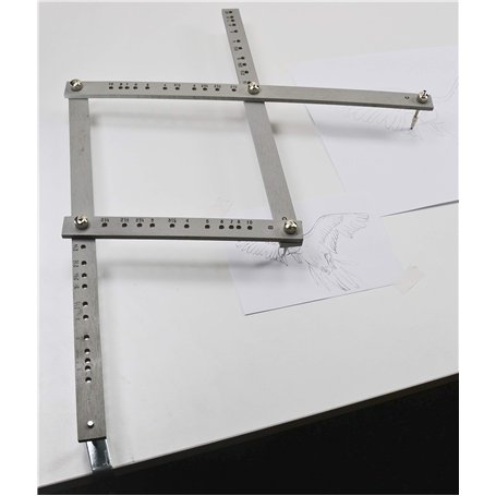 GRAPHOPLEX - Pantographe en Bois 35 cm - Outil de Reproduction et d’Agrandissement de Dessins - Précision et Facilité d’Utilisat