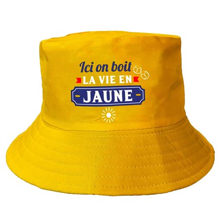 STC Bob en Coton - on boit la Vie en Jaune - Taille Unique