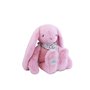 DOUDOU ET COMPAGNIE – Lapin Fleurette Grenadine 50 cm – Peluche Rose Très Douce – Doudou Bébé Naissance – Foulard Fleuri – Lavab