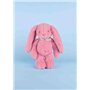 DOUDOU ET COMPAGNIE – Lapin Fleurette Grenadine 50 cm – Peluche Rose Très Douce – Doudou Bébé Naissance – Foulard Fleuri – Lavab