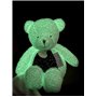 DOUDOU ET COMPAGNIE – CLAIR DE LUNE – Ours Doudou Pantin 28 cm – Peluche Blanche Ultra Douce – Brille dans le Noir – Idée Cadeau