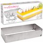 SCRAP COOKING 1916 Cadre Pâtissier Rectangulaire Extensible en Inox – Moule Rectangle Longueur Ajustable Réglable de 25 à 48 cm