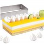 SCRAP COOKING 1916 Cadre Pâtissier Rectangulaire Extensible en Inox – Moule Rectangle Longueur Ajustable Réglable de 25 à 48 cm 