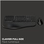MOBILKTY Lab – Ergo C30W – Combo Clavier + Souris sans Fil Ergonomique – AZERTY, Repose-Poignets, Disposition Ergonomique, Incli