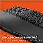 MOBILKTY Lab – Ergo C30W – Combo Clavier + Souris sans Fil Ergonomique – AZERTY, Repose-Poignets, Disposition Ergonomique, Incli