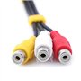 X3 Adaptateur Mini Jack Male vers 3 RCA Femelle Coaxial Cable Audio Vidéo Flexible Composite Jaune Blanc Rouge Minijack 3.5mm - 