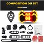 OWLZEN lumière Avant et arrière avec Clignotants pour vélo et Trottinette - Accessoires et Fixation Universelle arrière pour Tro