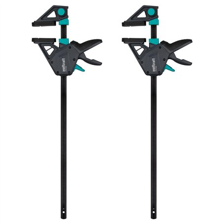 wolfcraft 8662060 - Lot Serre-Joints à une main PRO - Force de serrage 250kg - Ouverture 450 mm