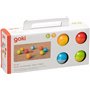 goki 56658 – Boule avec Sac en Coton – Jeu Familial d'extérieur avec 9 Boules en Bois