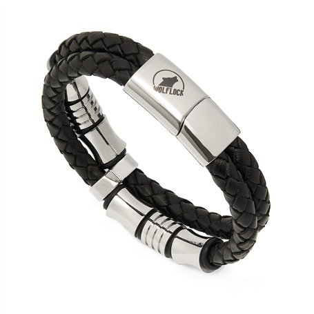 Pearl Horloge Radio-pilotée avec température et Date - Noir