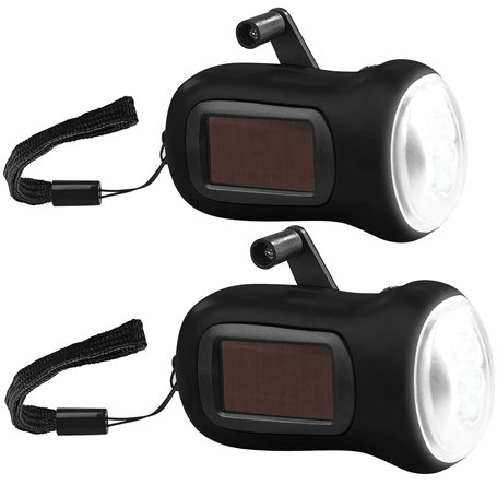 Pearl 2 lampes de poche solaires avec dynamo LTL-15.ds