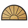 Relaxdays Paillasson fibres de coco Tapis de sol porte d’entrée forme demi-lune 75 x 45 cm dessous antidérapant caoutchouc PVC e