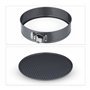 Relaxdays Lot moules charnière, 7 Plats Ronds, diamètre: 14/16/18/20/24/26/28 cm, inoxydables, antiadhésifs, Anthracite