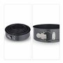 Relaxdays Lot moules charnière, 7 Plats Ronds, diamètre: 14/16/18/20/24/26/28 cm, inoxydables, antiadhésifs, Anthracite