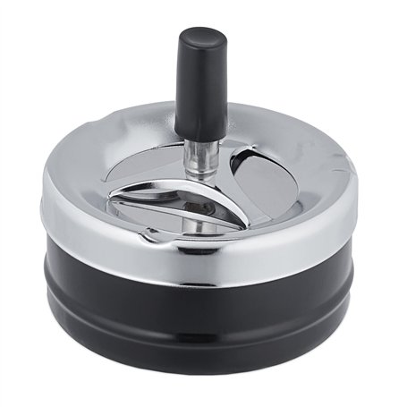 Relaxdays Cendrier avec Couvercle Poussoir