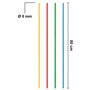 VEPATIM Lot de 50 pailles en papier extra longues multicolores Ø 8 mm 80 cm