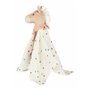 Sterntaler Träumli - Doudou cheval Sunny - Doudou pour bébé avec attache tétine - Doudou avec hochet pour câliner et attraper -