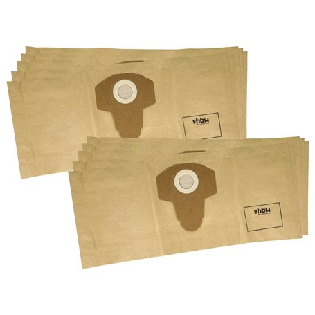 vhbw 10x Sacs remplacement pour Parkside 30250132 pour aspirateur - papier