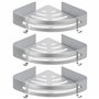 Yorbay Lot de 3 Etagères de Douche en Aluminium avec Crochets sans Perçage Etagère d’Angle de Douche