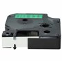 vhbw Ruban compatible avec Dymo Rhino 6000, 5000, 5200, 4200 imprimante d'étiquettes 7m x 12mm Noir sur Vert