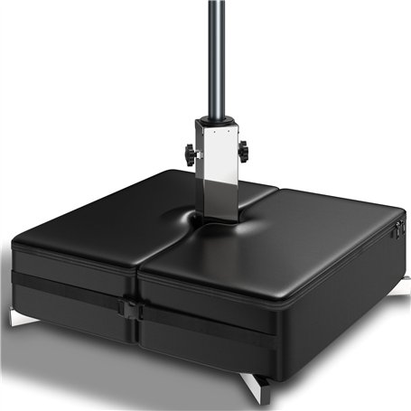 4smile Pied de Parasol Noir 1 Pièce – Design Lourd et Élégant – Socle Pratique en Acier – pour Extérieur