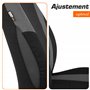 upgrade4cars Housses de Siège de Voiture Avant Universelle Noir Gris | Housse de Sieges Auto Universel pour Conducteur et Passag